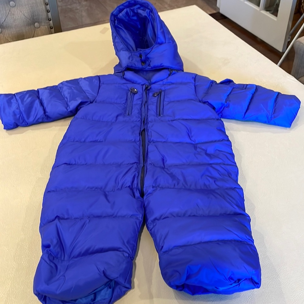 EUC Zoerea Cobalt Royal Blue Size 110 or 12-18 month Snowsuit Detachable Hood